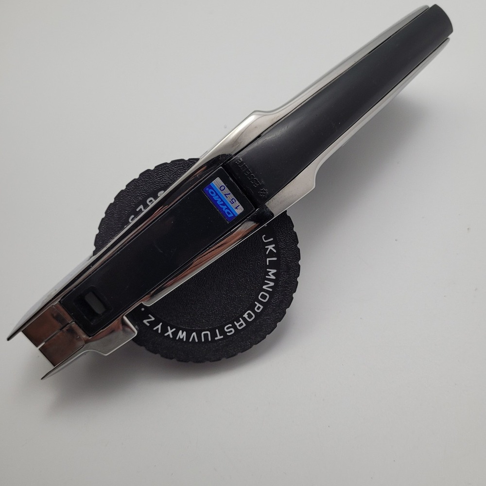 Vintage DYMO 1570 Tape Writer Label Maker Chrome